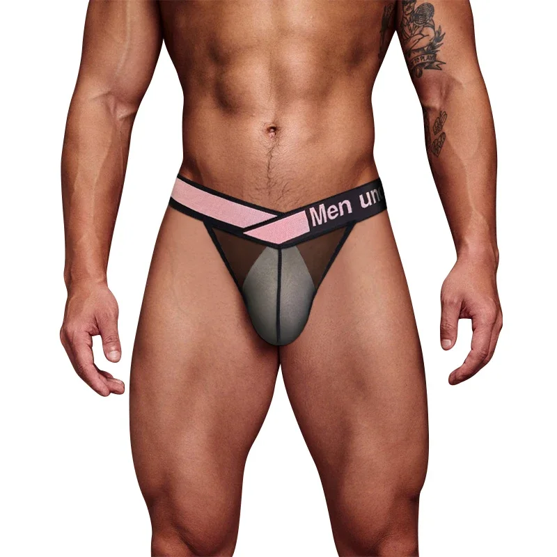 Sexy Ultra Dunne Transparante Heren Ondergoed Hoge Split Bikini Suspensoirs Slips Gay Sissy Panties Onderbroek Calzoncillos Hombre