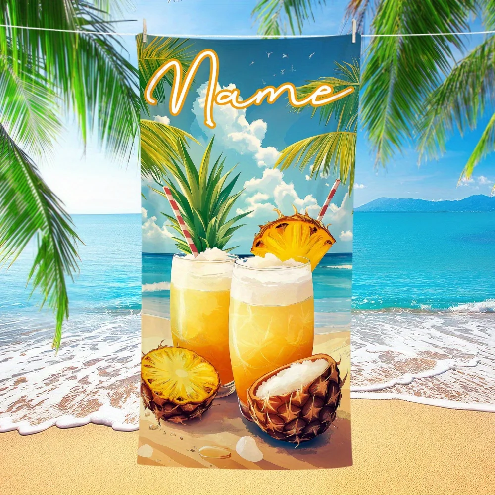 1pc Customized Name Beach Towe - Beach Towel Large ulasan dan harga