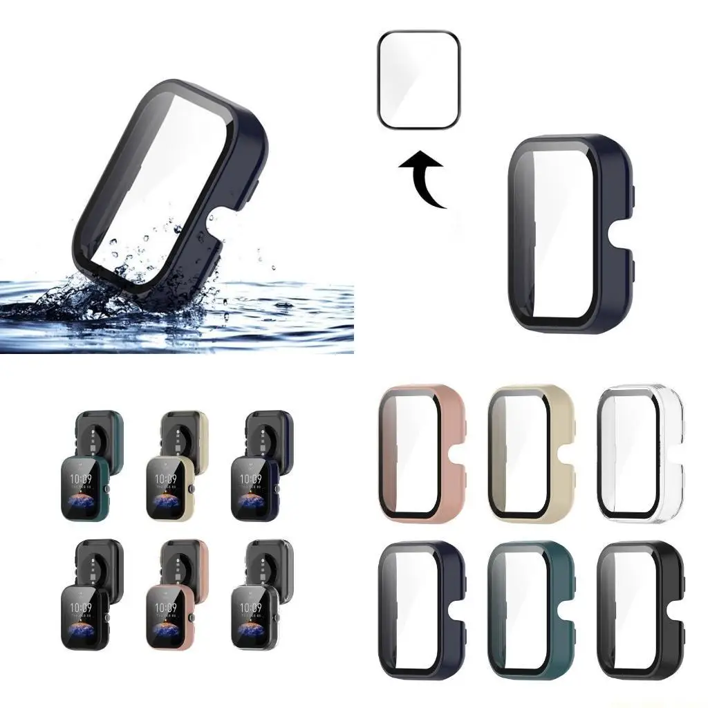 

F62C Бампер для часов Защитная пленка для экрана с закаленной пленкой для AmazfitBIP U/for P