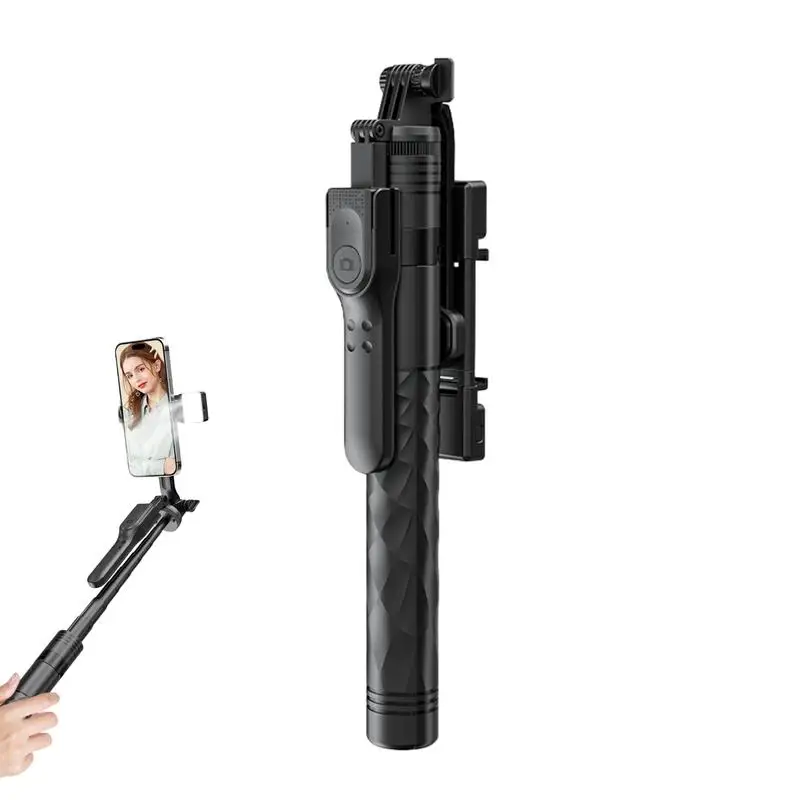 Selfie Tripod Stick Height Adjustment Travel Tripod Selfie Stick With Handheld Stabilizer Cell Phone Tripod Stand For Travel