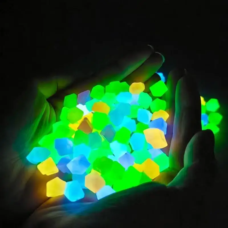 

250Pcs/Lot Multicolor Aquarium Ornament Glow Stones Luminous Pebbles Stones Glow in the Dark Party DIY Home Decoration