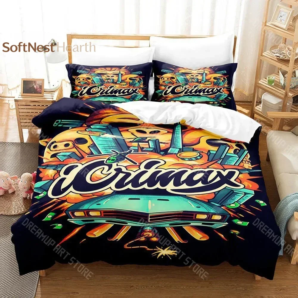 2026 3D Print Fashion Logo Icrimax Bedding Set Boys Girls Twin Queen Full Size Duvet Cover Pillowcase Bed Adult Bedroom