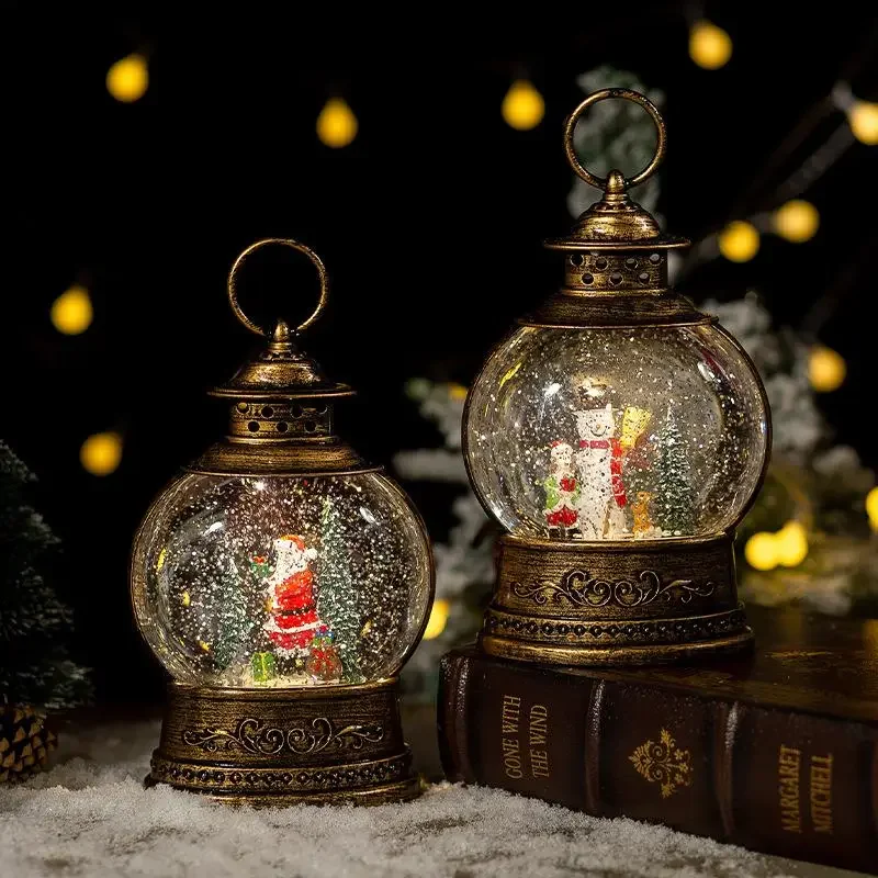 Christmas decorations wind lights music box wate crystal ball Santa Claus Christmas tree lights holy festival gift room decor