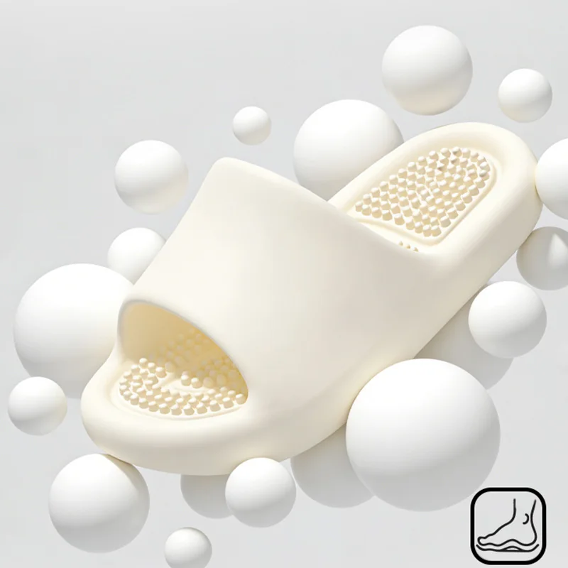 Soft Soles Massage Eva Slippers for Women Bathroom Shower Non Slip Sandals Couples Woman Light Weight Platform Cloud Slippers