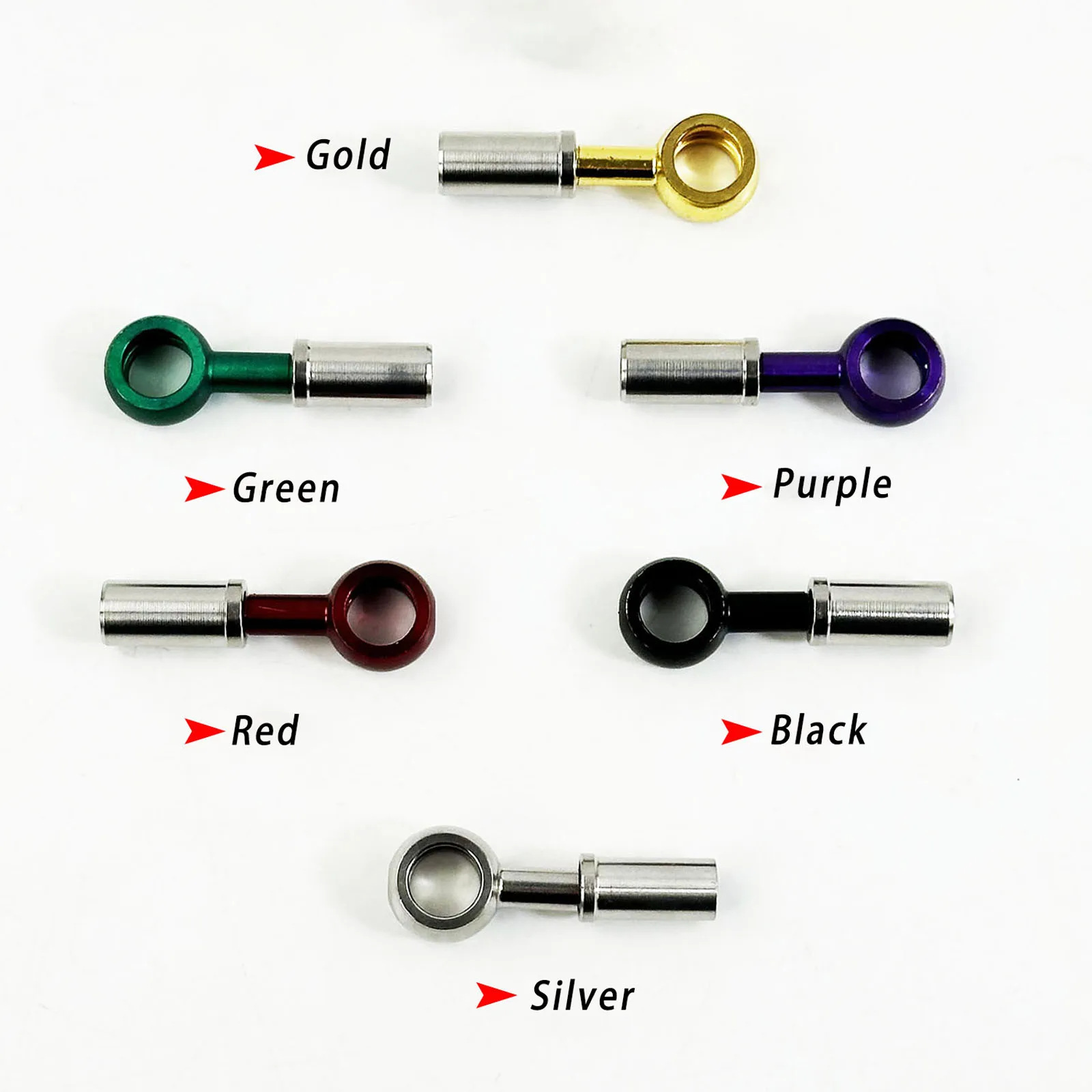 M10 0 degree stainless steel brake hollow joint steel throat brake oil pipe joint suitable for motorcycles/cars