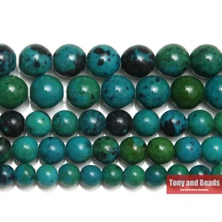 Natural Stone Chrysocolla Round Loose Beads 15