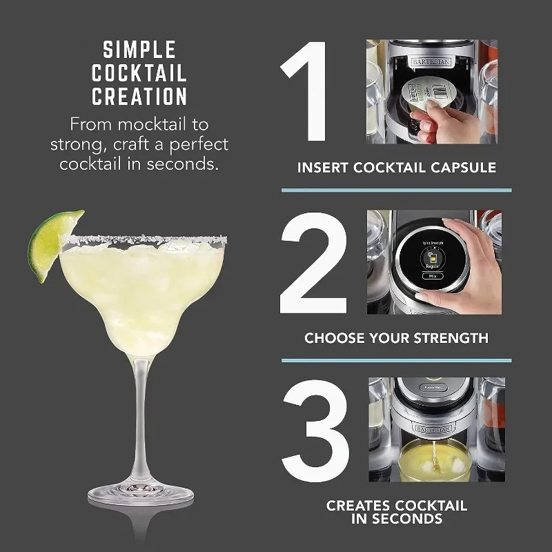 ماكينة كوكتيل بارتيسيان الاحترافية، 5 زجاجات من الزجاج الفاخر، 55306