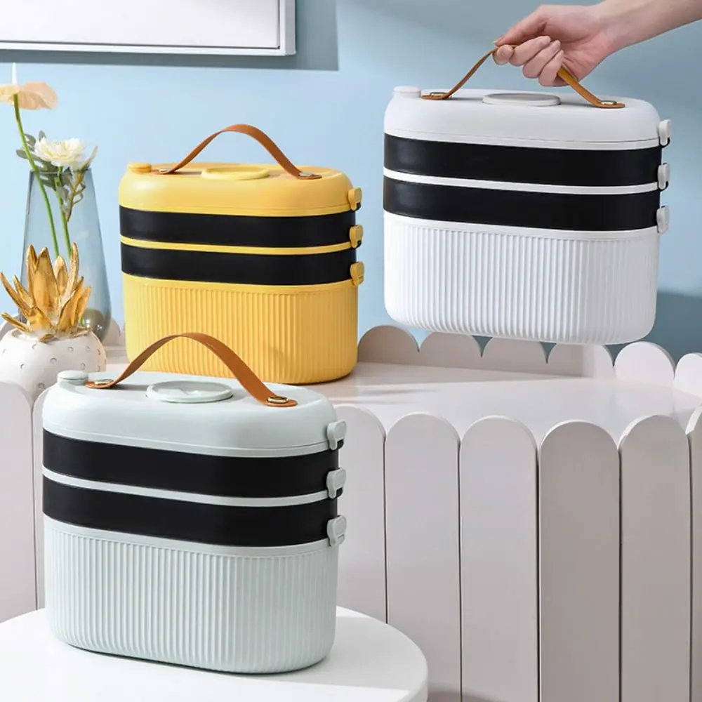 

Creative Rotary Medicine Box 360° Rotating 3-Layers Medicine Cabinet with Handle Large Capacity Medicine Storage Case Wardrobe