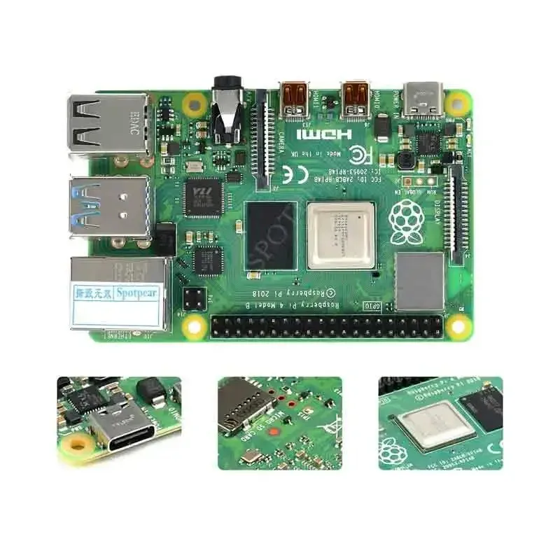 Glow Raspberry Pi 4 Modell B 4B 2 GB 4 GB 8 GB RAM PI4B Bundle-Option