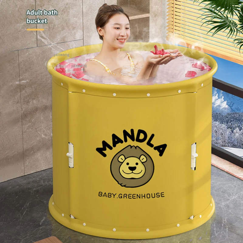 

Free Installation Foldable Bathtubs Full Body Homestay Adults Bidet Portable Round Bath Barrel Freestanding Bath Bucket Artifact