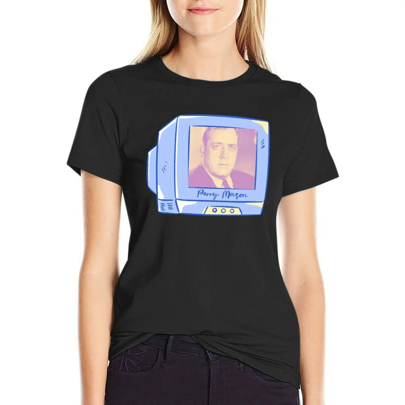 

Perry Mason on TV T-Shirt customs quick drying funny tops Women