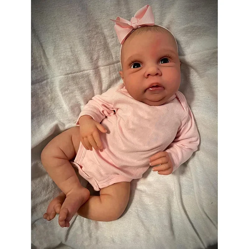 Miley 48cm Reborn Baby Doll Lifelike Soft Touch 3D Skin Hand painted Hair With Visible Veins High Quality for Girls Gift