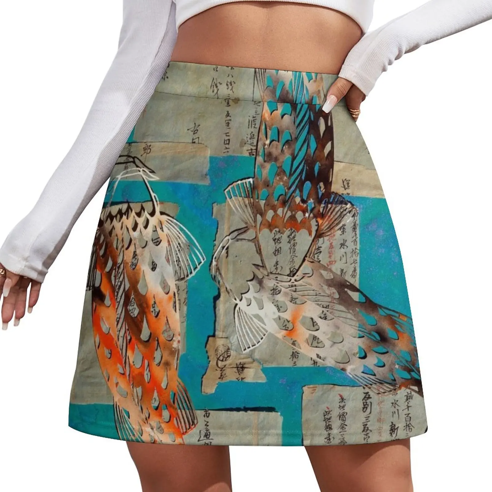 

Koi Pond RB Mini Skirt Kawaii dresses summer woman 2025 women's skirts trend 2025 Mini Skirt