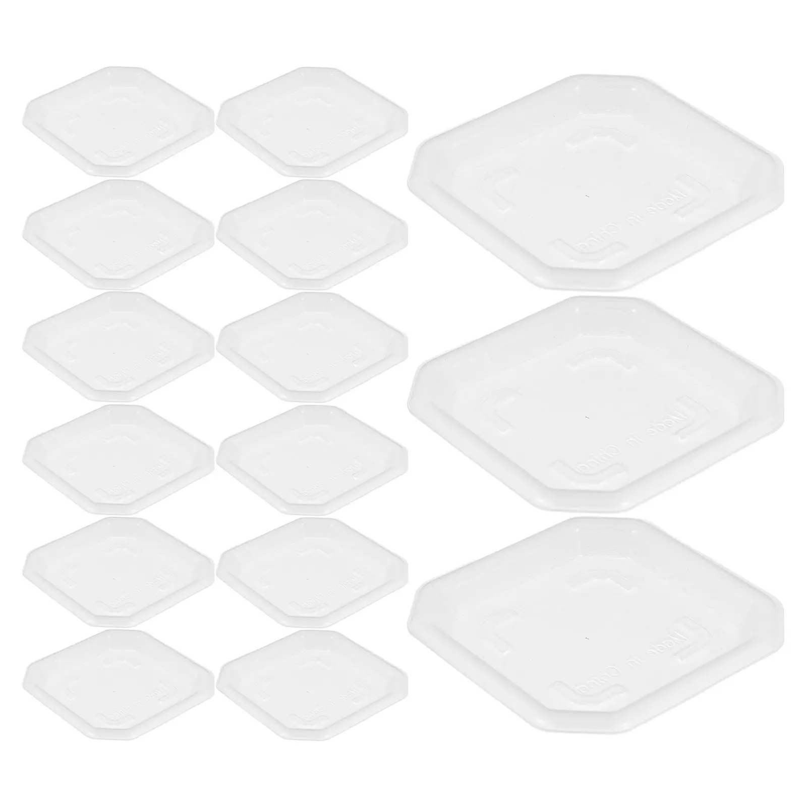 50Pcs Square Plant Saucers Heavy Duty Thick Plastic Succulent Pots Drainage Tray Indoor Outdoor Plant Water Catcher