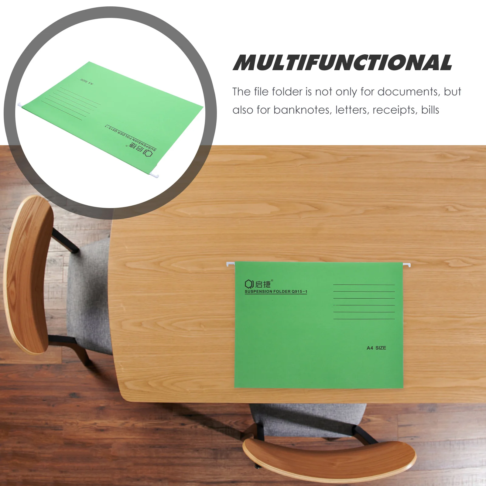 Carpeta de archivos expandible, archivador, carpetas, soporte para billetes, letra colgante, marco de papel de tamaño adecuado, contenedor de cupones de oficina, 6 uds.