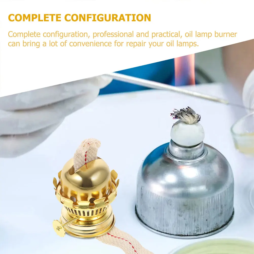 

4pcs Lamp Accessories Retro Glass Kerosene Wick Burner Replacement Parts Kerosene Lamp Wick Burner Lightweight