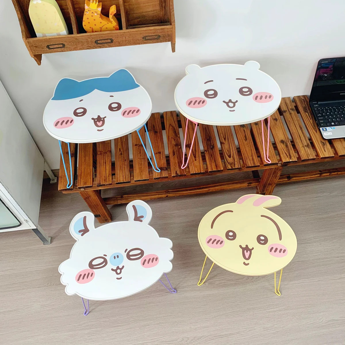 Cute Foldable Bed Table Portable Lazy Desk Lightweight Dormitory Breakfast Tray For Bedroom Reading Study And Snack Time