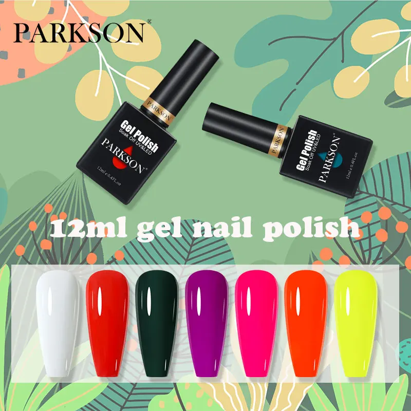 

Parkson 12ml Nail Polish Gel Varnish Soak Off Nail Art LED UV Lacquer Long Lasting Manicure Decoration Polish Top Base Primer