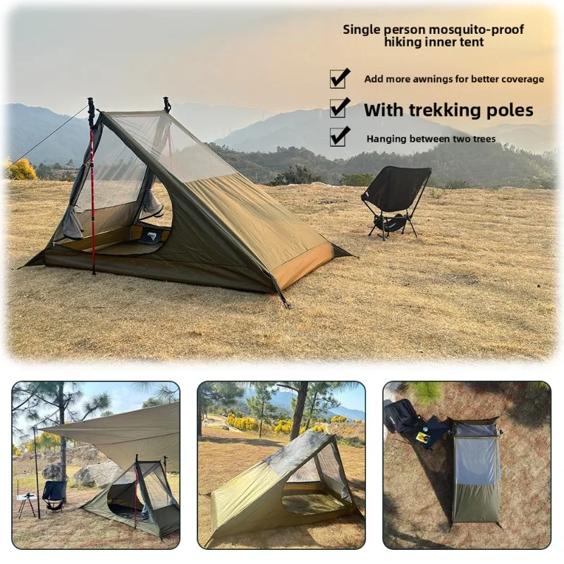 Nouvelle tente de camping individuelle camouflage pour l'extérieur, imperméable, anti-UV, épaissie, pour le camping en parc, équipement de camping