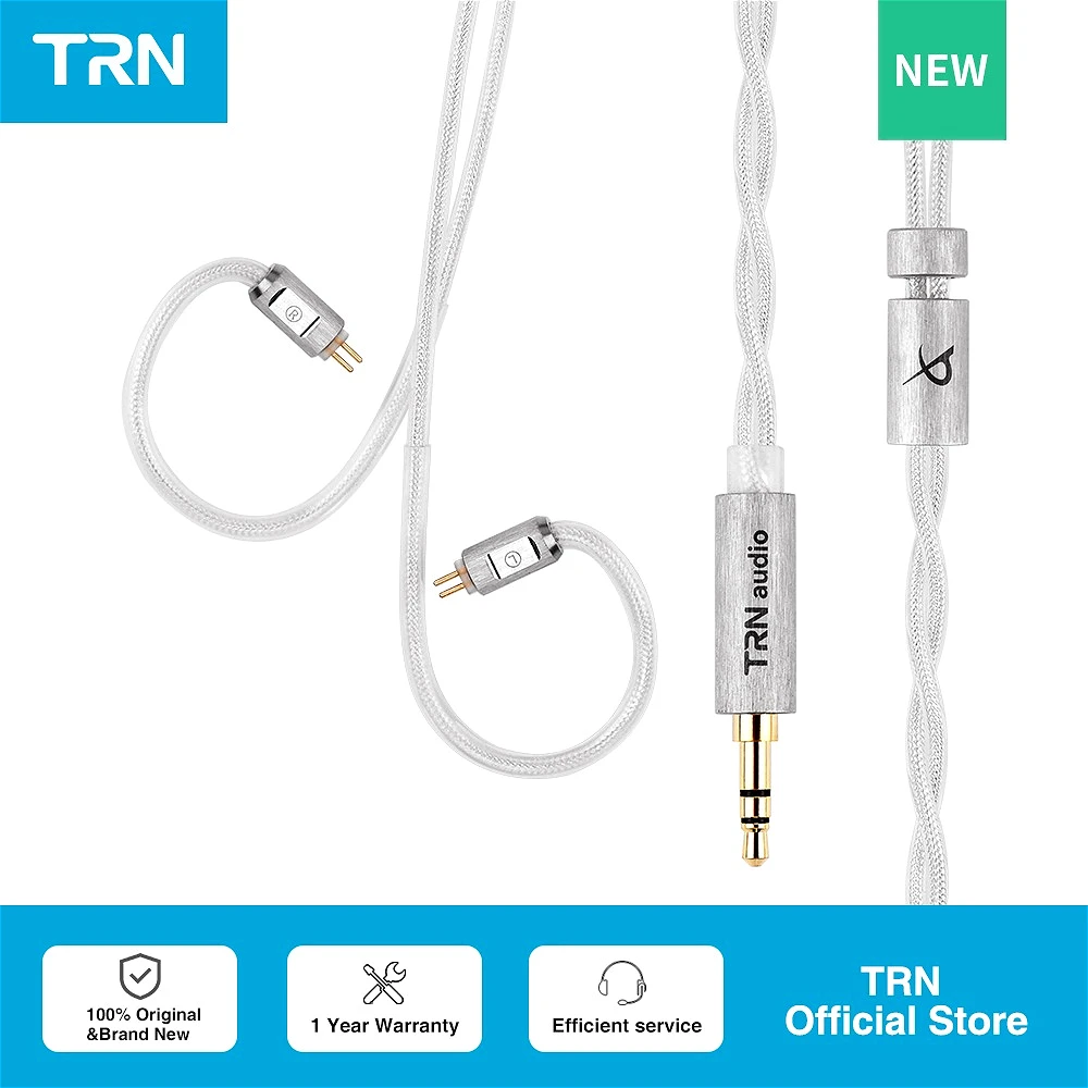 

TRN Ice Eel Earphone Upgrade Cable Silver-Plated Monocrystalline Copper Cable with Universal Compatibility & Flexible Pairing