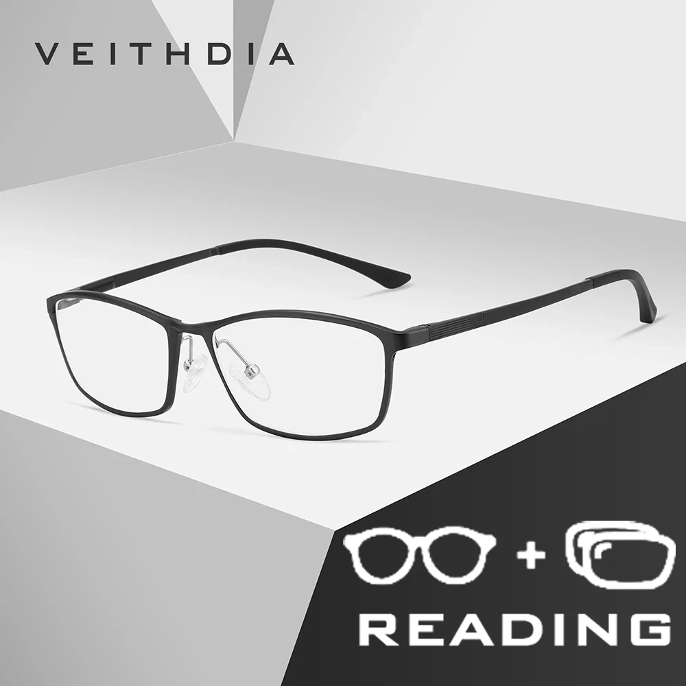 

VEITHDIA, новый стиль, очки для чтения с защитой от синего луча, оправа из алюминиево-магниевого сплава, поликарбонатные линзы + 1,00 +1,50 +2,00 +2,50 R8708