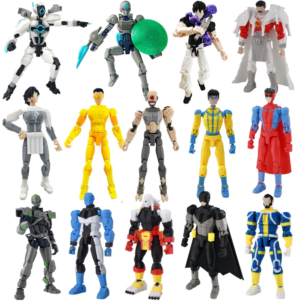 NEWEST! 3D Printed Invincible Boy Invincible Mark Multi-Jointed Movable Model Light Blue Stripe Style Dummy13 T13 Collection Toy