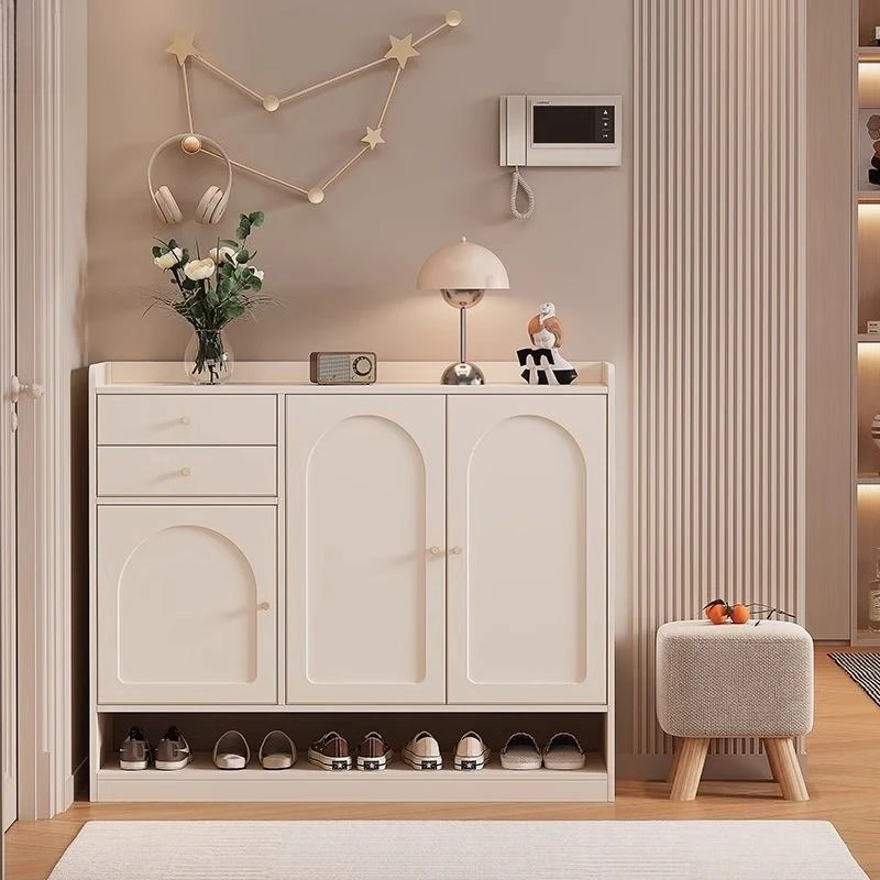 Solid wood shoe cabinet household entrance entrance entrance indoor dustproof large-capacity locker