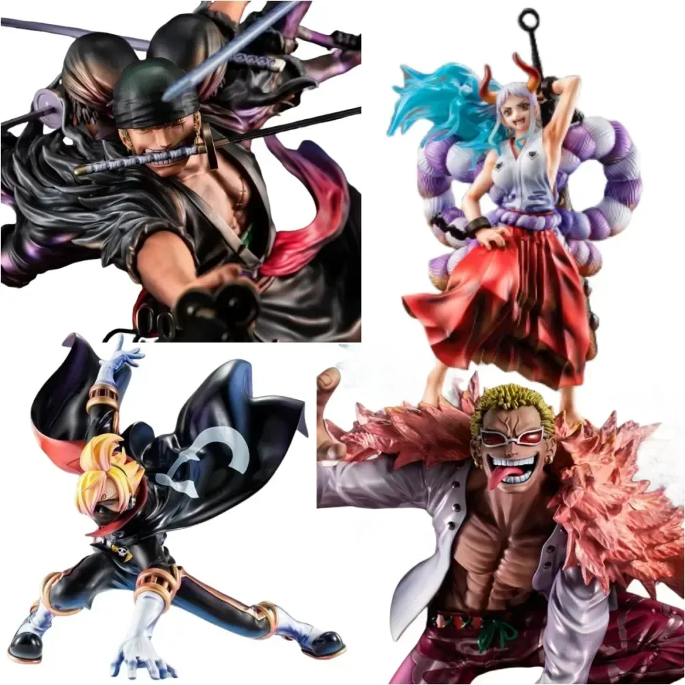 Original Bandai Genuine One Piece Anime Figure Roronoa Zoro Doflamingo Yamato Sanji Nine Swords Asura Toys Model Decoration Gift