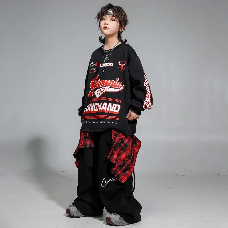 Jungen Hip Hop Cool Hoodie Weste Cargo Hosen Mädchen Mode Jazz Street Dance Kostüm Kinder Kleidung Set Kinder K-pop Streetwear