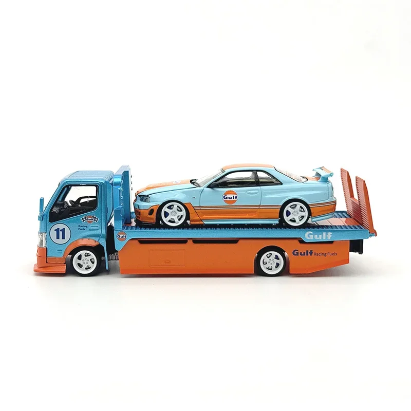 

MT TM TW 1:64 300 Series Custom Truck GULF R34 Diecast Diorama Car Model Toy MicroTurbo