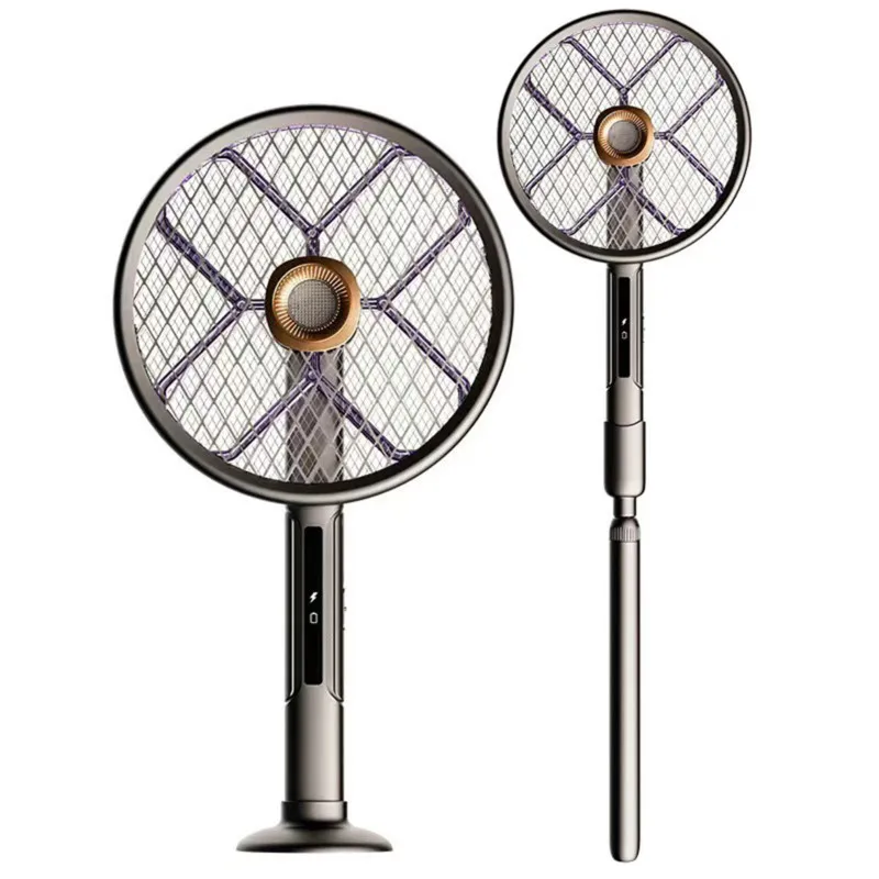 New Telescopic Mosquito Swatter 2-In-1 Rechargeable Electric Mosquito Killer With Light Trap And Electric Shock-AT30