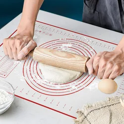 80/70/60/30cm Silicone Rolling Kneading Pad Baking Mat With Scale Pastry Tools Crepes Pizza Dough Non-Stick Kitchen Silicone Mat