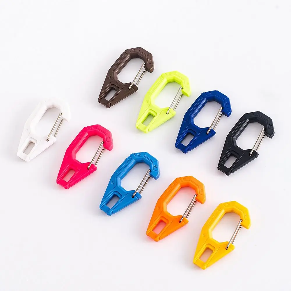 4pcs Colorful G-shaped Hook Loop Multi-function Pastic Outdoor G-Ring Carabiner Clip Bottle Hanging Buckle