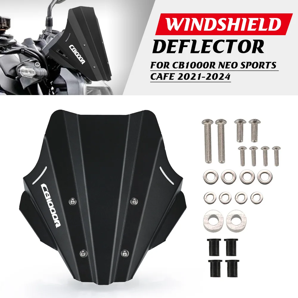 

For Honda CB1000R Neo Sports Cafe 2021-2022-2023-2024 Motorcycle Windshield Extension Spoiler Clamp-On Windscreen Deflector
