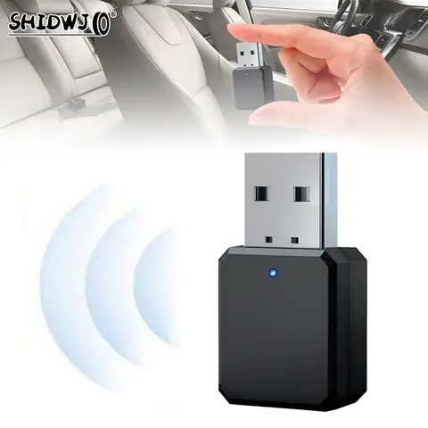 블루투스 5.1 자동차 키트 무선 음악 3.5mm Aux USB 전원 오디오 리시버 어댑터, 자동차 라디오 Mp3 PC용 자동 블루투스 스테레오