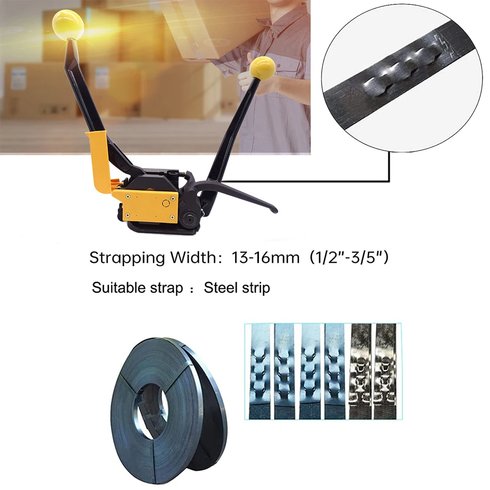 Steel Packaging Strapping Tools Metal Belt Packing Banding Machine Free Buckle for Width