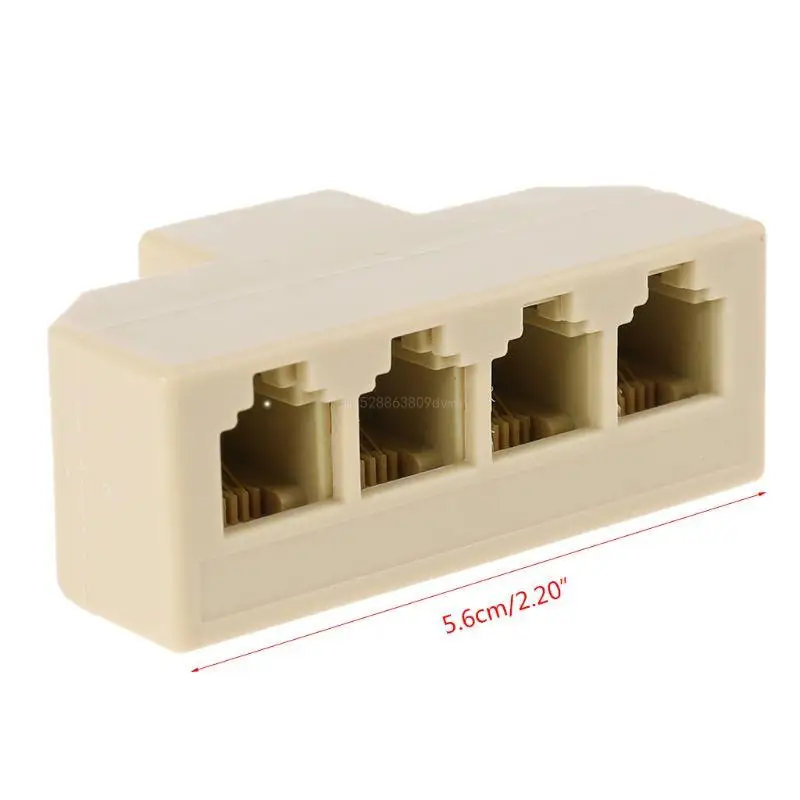 1PC RJ11 Splitter Adattatore a 4 vie 1 per M a 4 F RJ-11 6P4C Phone Jack Splitter per telefono fisso R2LB