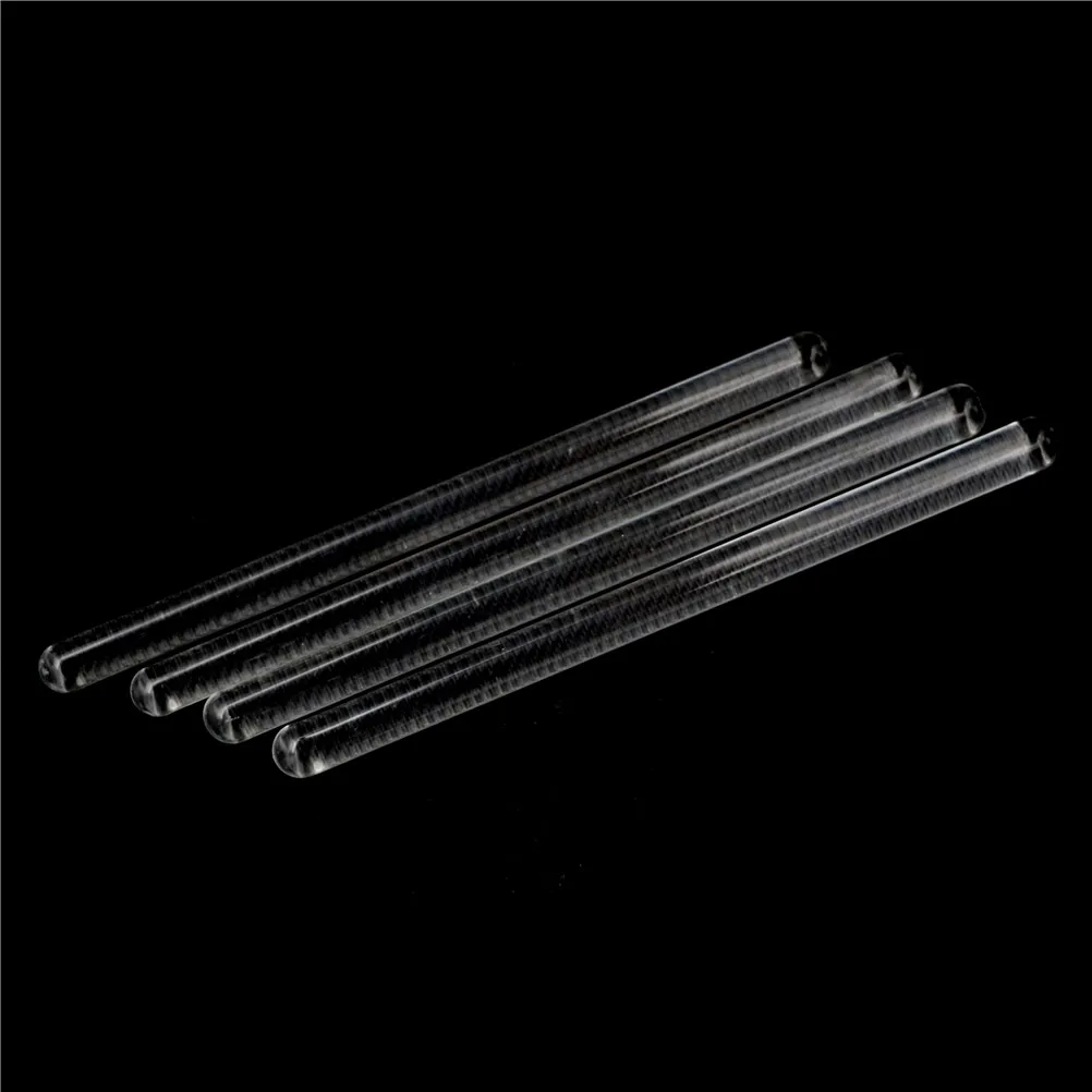 4pcs Glass Stirring Rod Transparent Lab Stirring Stick Muddler Glass Stirrer For Scientific Experiment