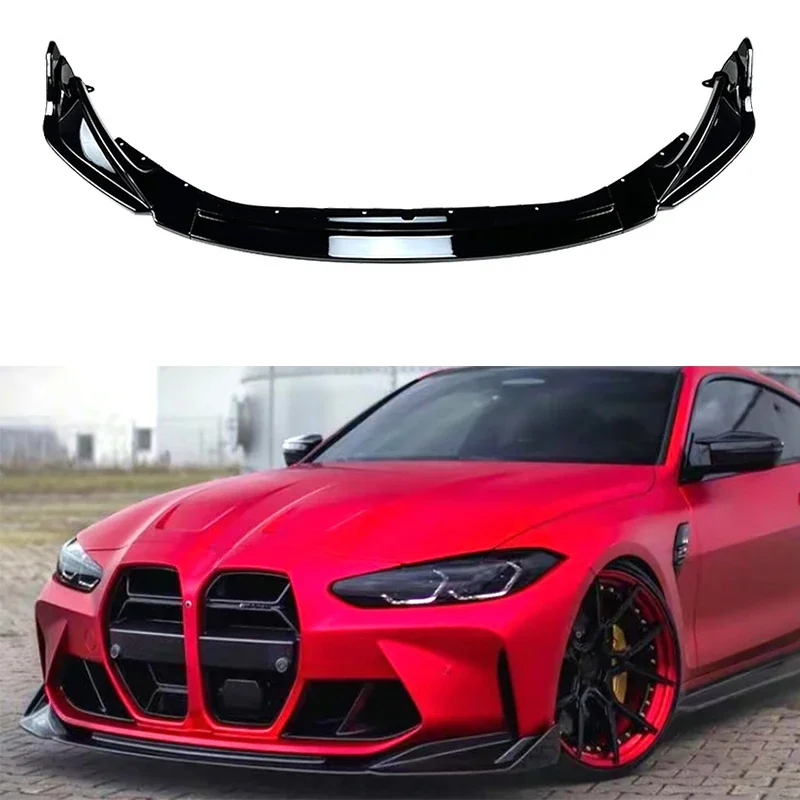 For BMW M3 G80 M4 G82 2021-2023 Car Front Bumper Spoiler Lip Lower Body Kit Diffuser Splitter Tuning Guard