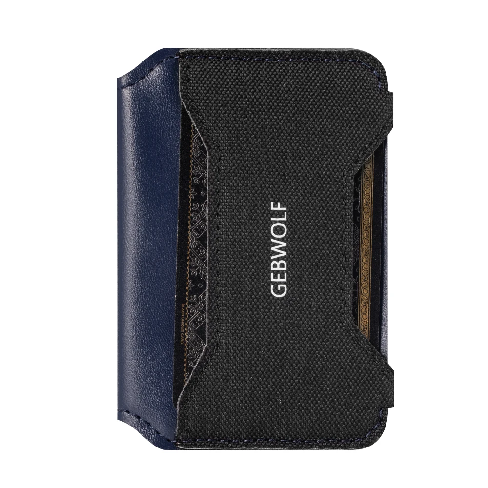 Schlanker Kartenhalter aus Leder Kleine Vordertaschen-Geldbörse mit Magnetverschluss RFID-Blockierung Minimalistisches Kartenetui – Detail 10