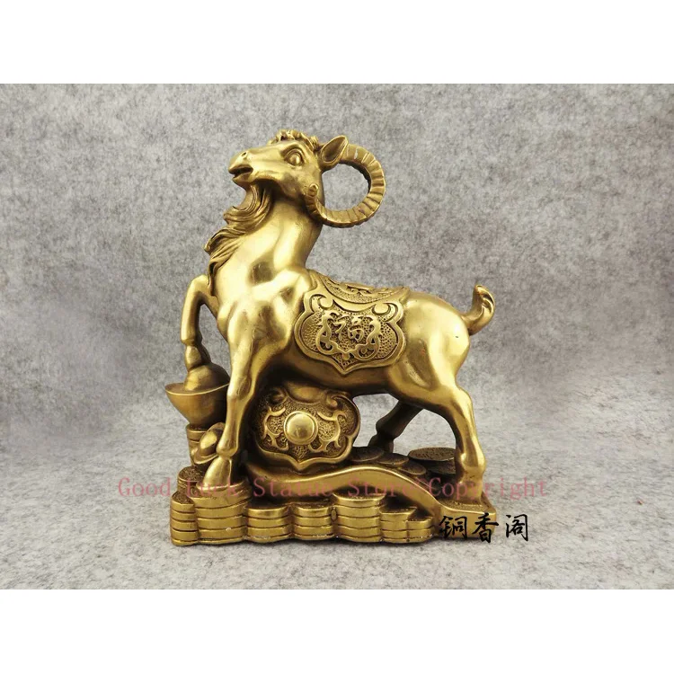 

TOP GOOD Efficacious HOME family SHOP Talisman- TOP COOL animal wolf FENG SHUI Figurine wealth sheep FU RUYI statue