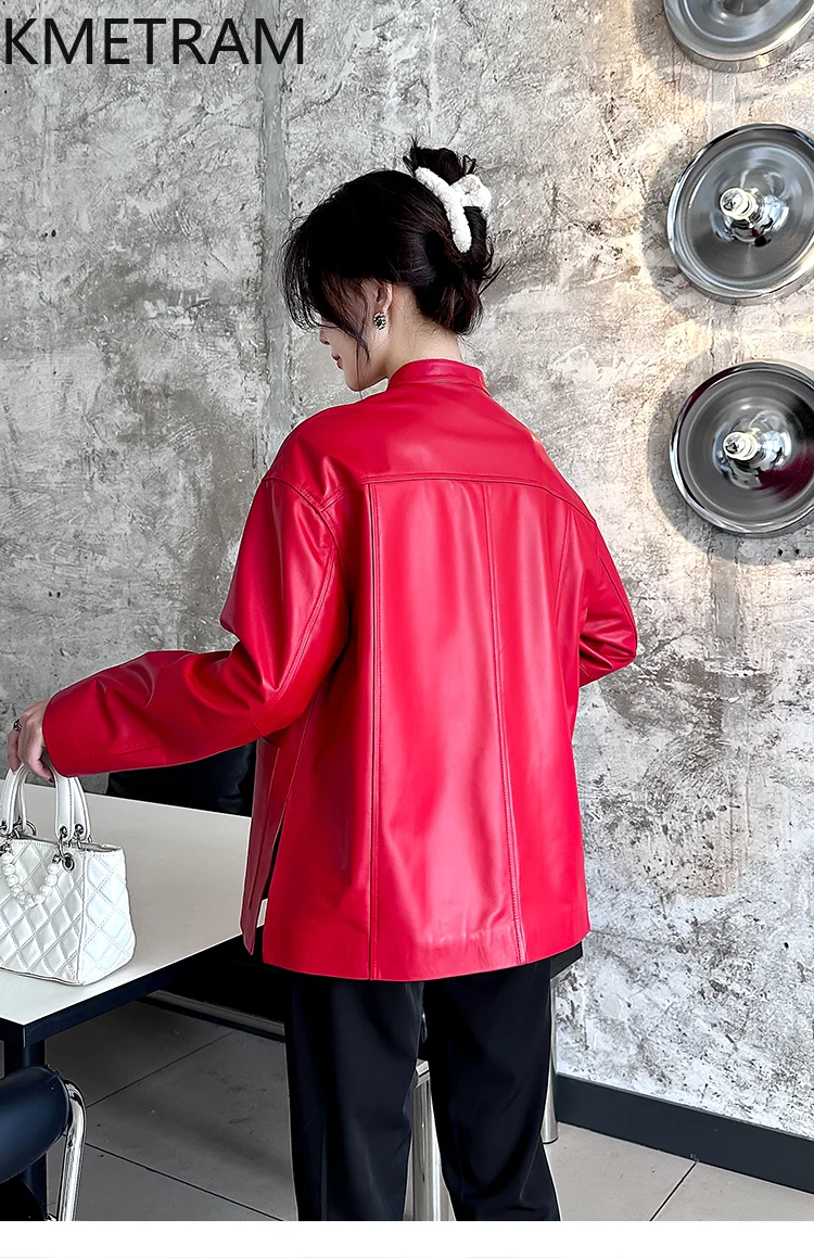 100 % obere Schicht aus Schaffelljacke für Damen, chinesischer Stil, echte Lederjacken, neu in Oberbekleidung, Herbstkleidung, 2025 Damen Diegoка