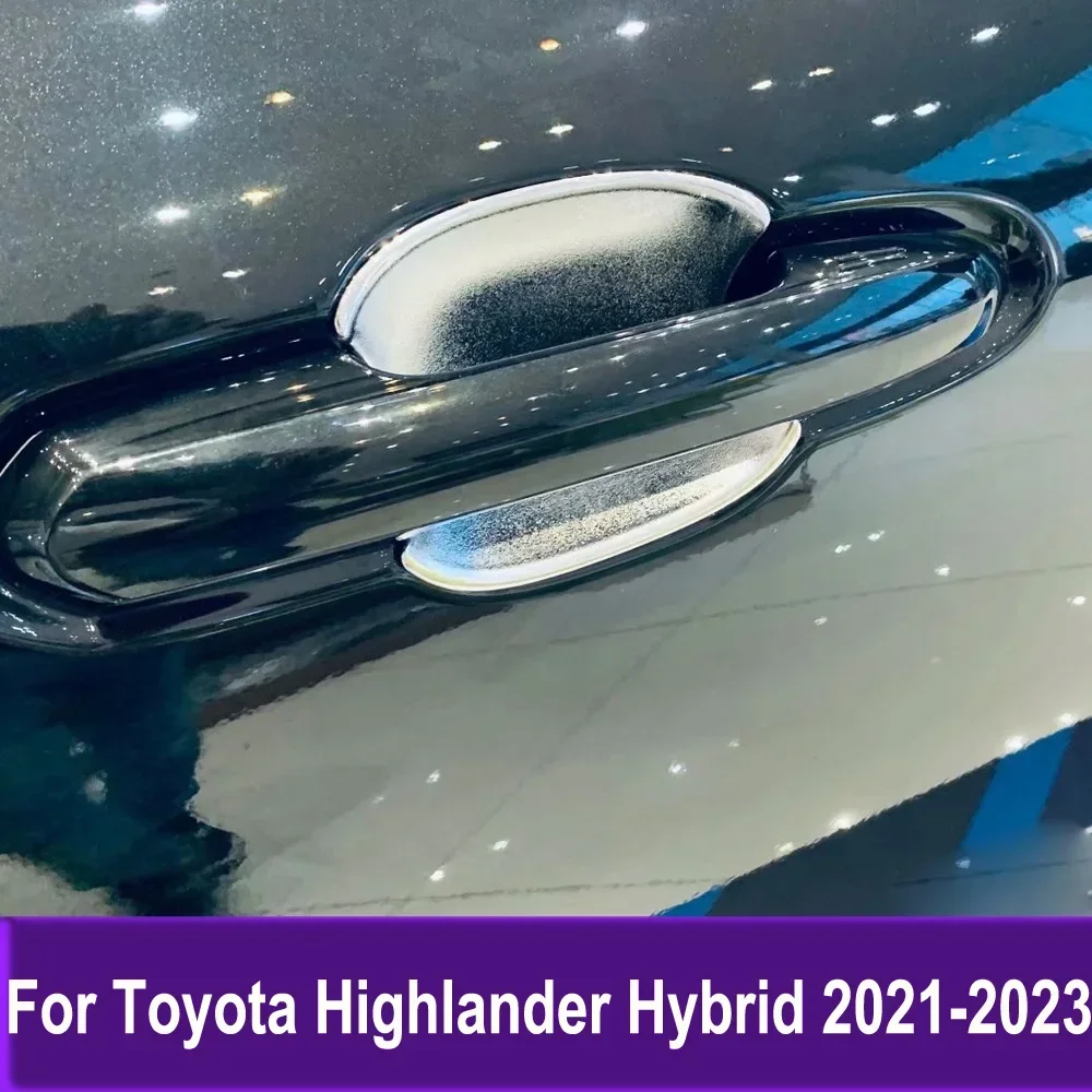 

Накладка на чашу боковой дверной ручки для Toyota Highlander Hybrid 2021 2022 2023, наклейка из АБС-пластика из углеродного волокна, аксессуары для стайлинга