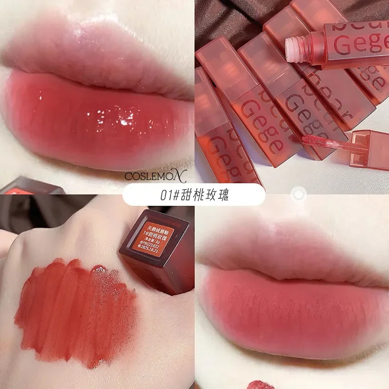 Lip Gloss Nude Matte Lipstick Waterproof Long Lasting Women Red Lip Tint Mud Velvet Lip Glaze Korean Cosmetics Liquid Lipstick