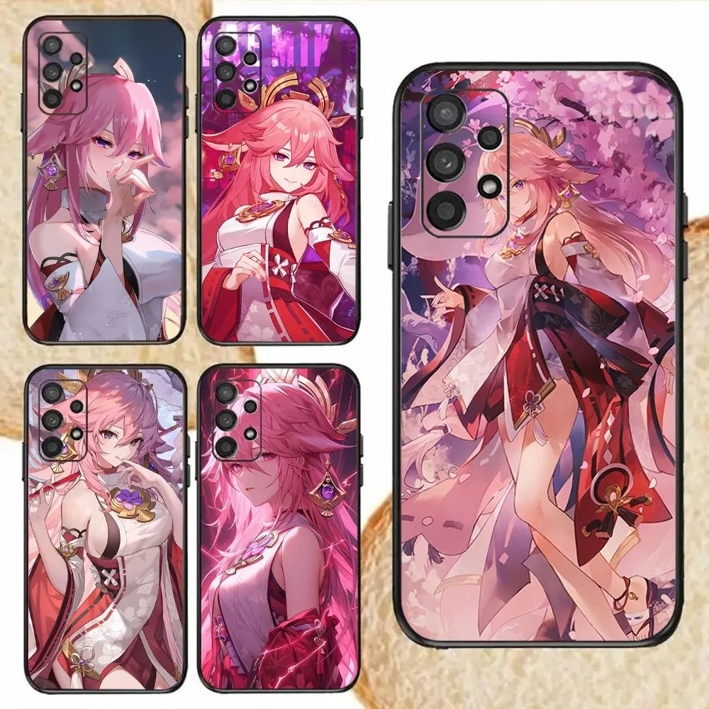 

Genshin Impact Yae Miko Phone Case For Samsung Galaxy S24,S20,S21,S22,S23,Fe,Lite,Plus,Ultra,Note Shell