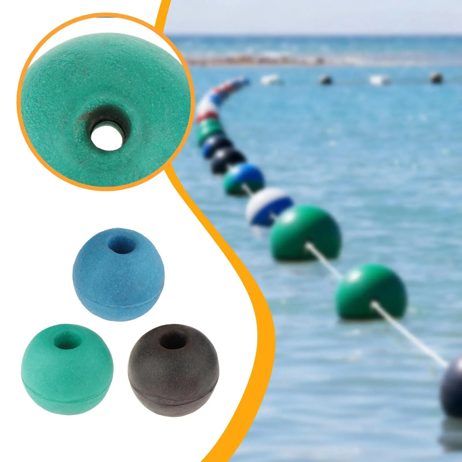 Rope Float Marine Buoyant Accessory Anchor Buoy for Sea Channel Pool Boating