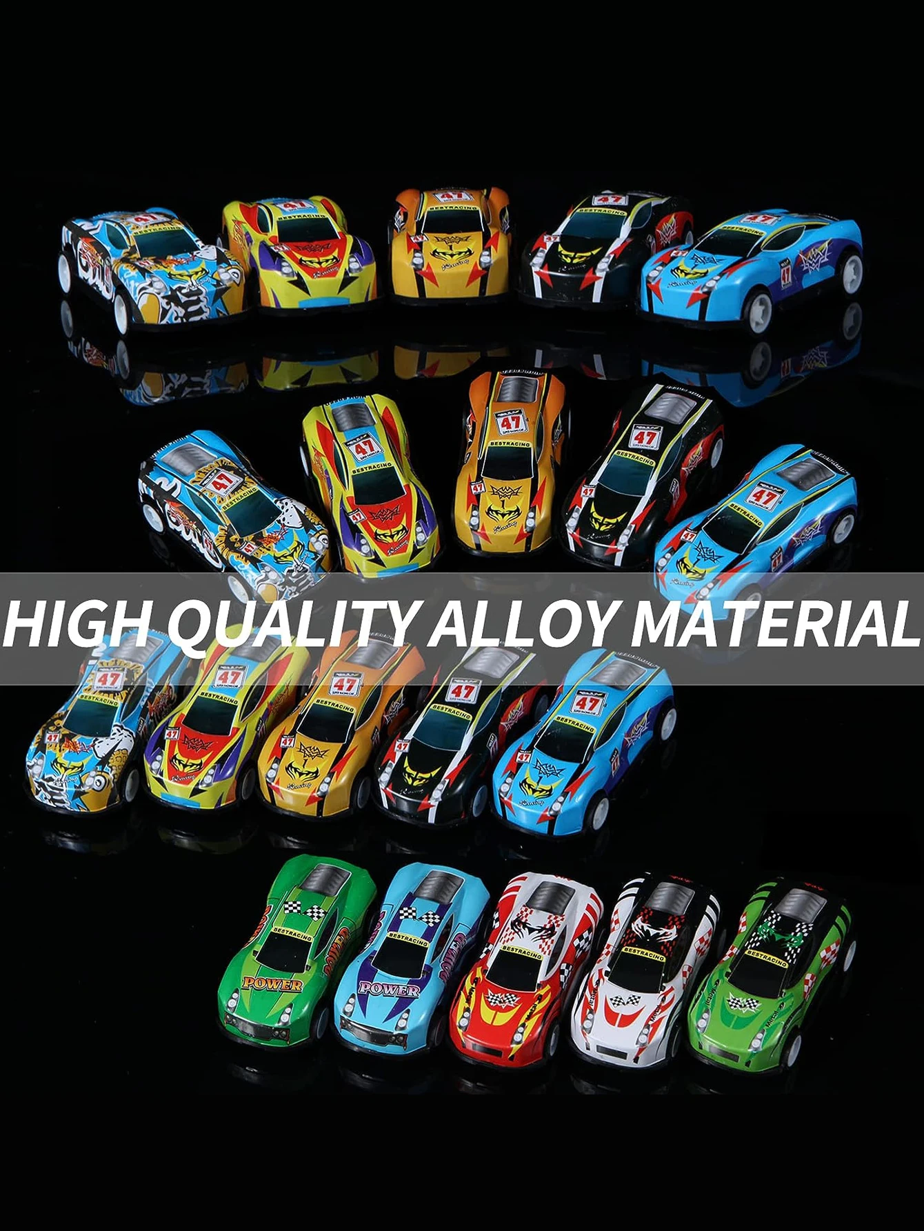 Alloy toy car yard scenery gift box, car with inertia return function and storage box, 50 randomly matched patterns