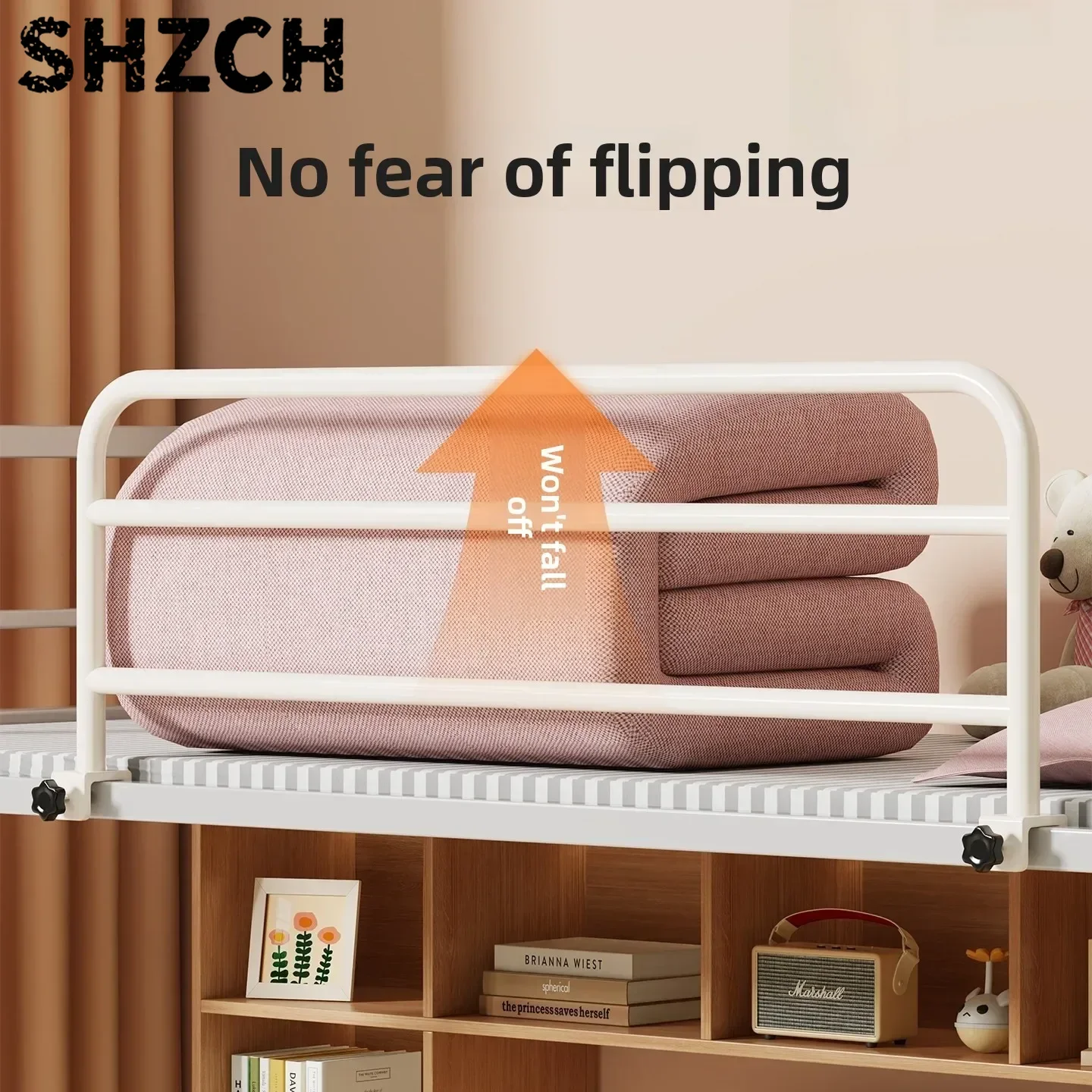 Extended Height And Length Child Bedside Guardrail Student Dormitory Upper And Lower Bunk Bed Anti-Fall Barrier Home Universa...