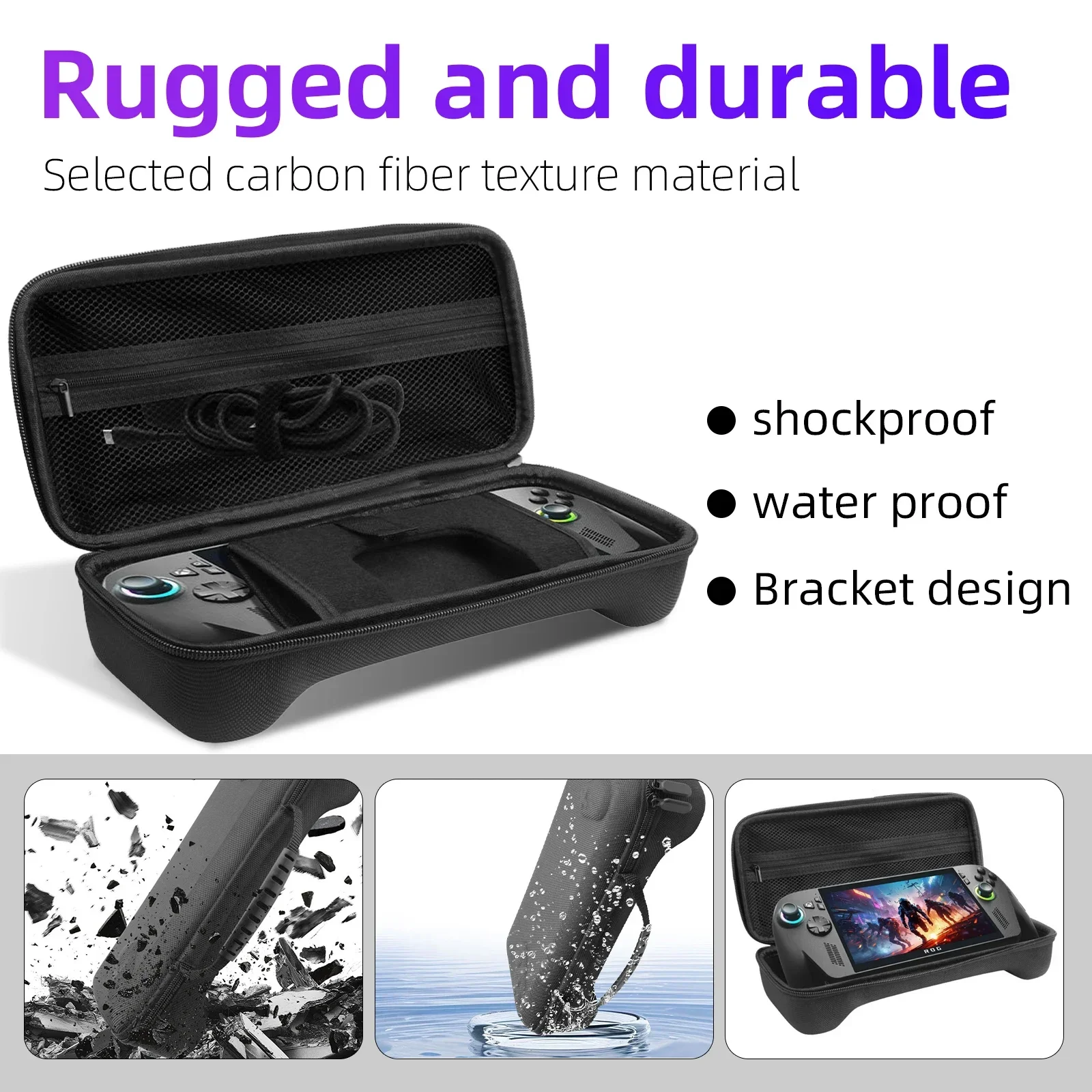 

Комплект аксессуаров 3 в 1, дорожный чехол для хранения для ROG Xbox Ally/Ally X, защитный чехол с защитной пленкой для экрана и сумкой для переноски