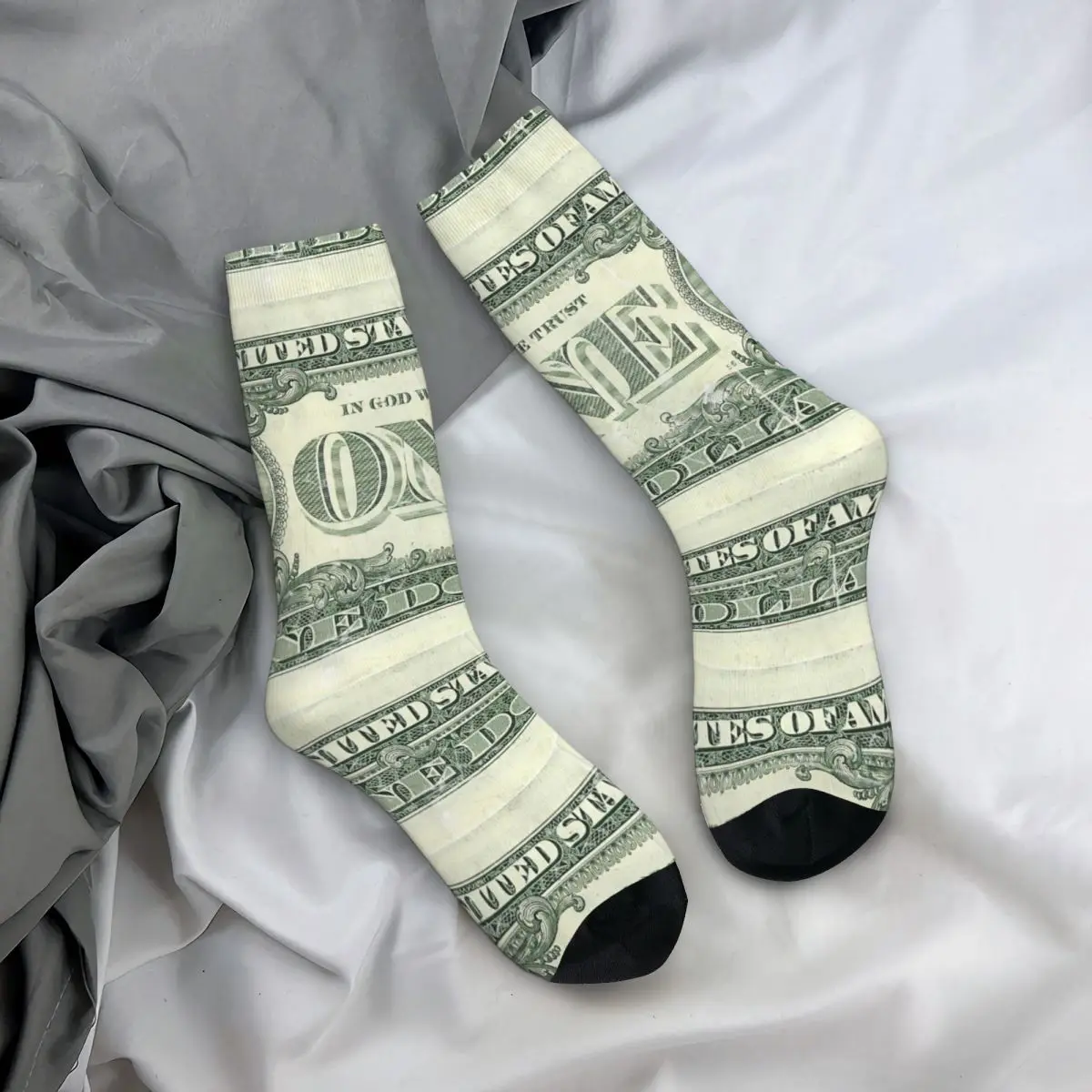 American Dollar Socks US Money Kawaii Stockings Winter Anti-Slip Unisex Socks High Quality Graphic Running Socks